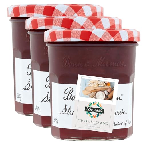 Image of Strawberry Jam Bundle with Bonne Maman Strawberry Conserve 370g 3 Pack + Brightdale Kitchen Booklet