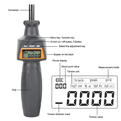 Digitale Torsieschroevendraaier Verstelbare Schroevendraaier Elektronische Dynamometersleutels met Bitset en Kleine Kruisschroevendraaier - Afbeelding 4