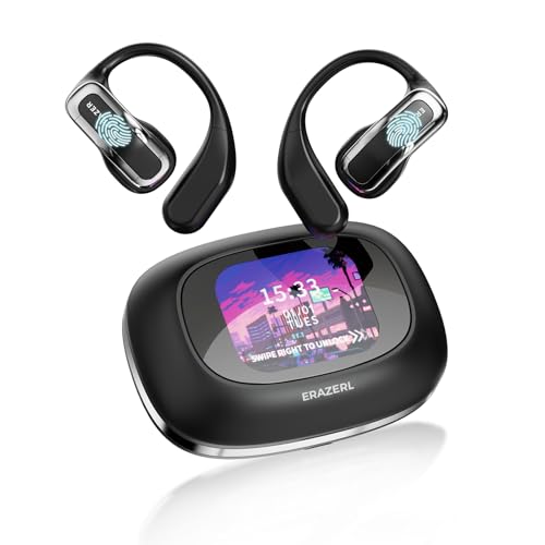 ERAZERL XP3 AI Language Translation Earbuds,OWS Real Time Translation Earbuds,Support 135 Languages& Accents,LCD Touch Screen HD Sound Quality Bluetooth Headset Translator With APP For iOS &Android