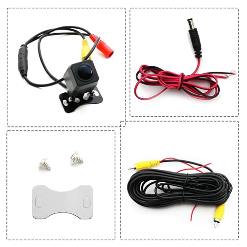 Image of Car Rear View Camera Backup Reverse Cam 1080p 170 Wide Angle Night Vision Video for Car Vehicle RV Trucks Trailer SUV Mini-Van