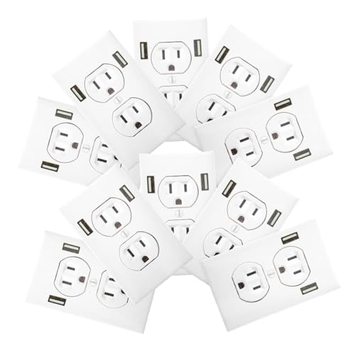 KONTONTY 10pièces Autocollants De Fausses Prises Électriques Réalistes Articles De Farce Pour Bureau Et Fête Autocollants Adhésifs Pour Murs Et Ordinateurs