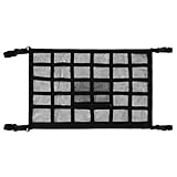 Car Ceiling Cargo Net Pocket, Strengthen Load-Bearing Car Roof Storage Organizer, Adjustable Buckle Roof Cargo Net, Long Road Trip Travel Essentials Camping Accessories 31.5'x21.6'