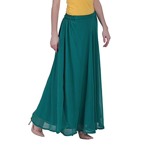 Image of Skirt for Women Designer and Full Flared Georgette Plain