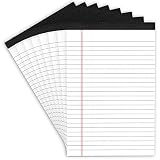 MuiAng 8 Pack Legal Note Pads 5 x 8 Inch Small Writing Pads College Ruled Notepad, White Legal Pads