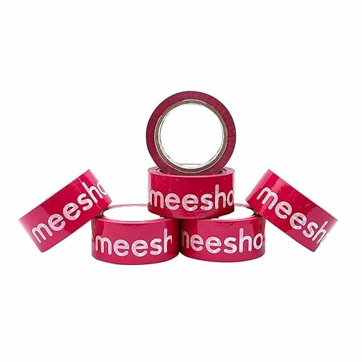 Sticky Buddy Meesho Pink Printed Tape Roll For Packing Parcel Courier Gift Item Order, 48mm x 65 Meters -42 micron (Pack of 6) Multipurpose Home, Office Use DIY (B0CC69R1QL) Amazon Price History, Amazon Price Tracker