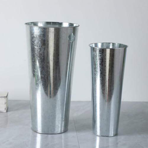 Vase en métal en fer robuste style fermes pour décors intérieurs