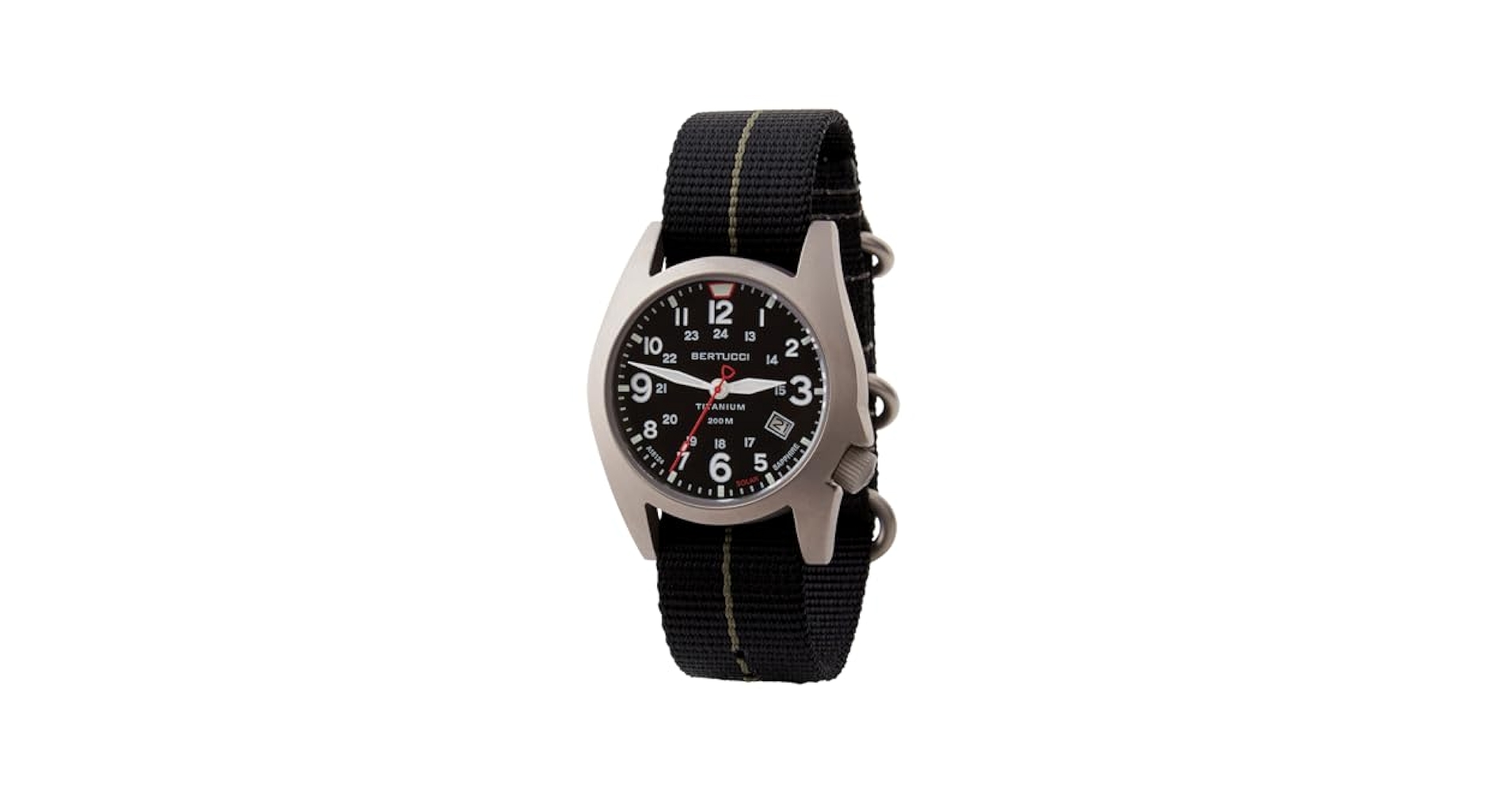 teat ヒトニヒトア Amazon.com: BERTUCCI® 41 mm Titanium Field Watch - A-7TS
