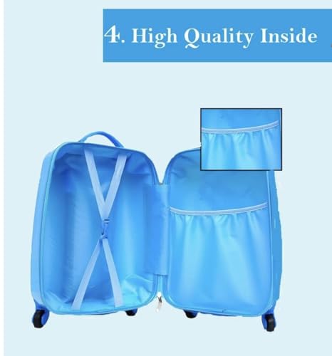 Image of ADSON PC Kids Trolley 360 Rotating Luggage 360 Wheels Non-Breakable Exclusive Edition 20 Inch Kids Hardsided Suitcase with 4 Wheels, 360 Wheel Travel Trolley Bag