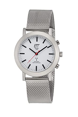 ETT Eco Tech Time Funk Solar Damen Uhr Analog mit Edelstahl Armband ELS-11583-11M