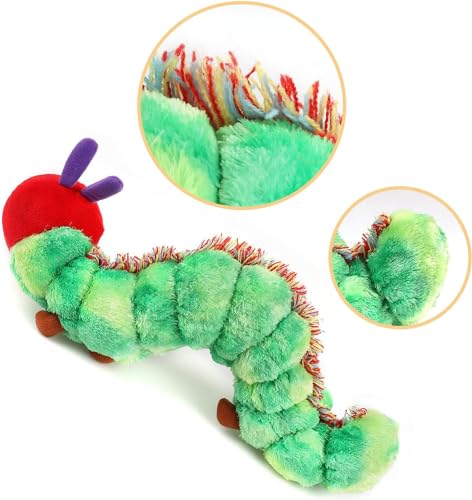 Raupe Nimmersatt Kuscheltier, 25cm Kleine Raupe Nimmersatt Plüschtier Baby Stofftier Spielzeug für Kinder Geburtstag und Weihnachten