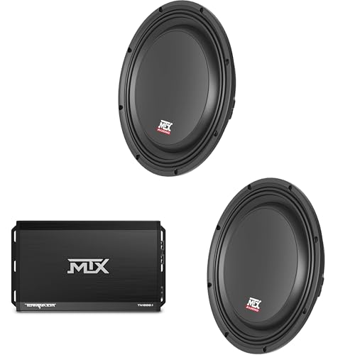MTX Terminator 1000-Watt RMS 1? Mono Block Class D Amplifier and Two MTX Audio 3510-04S 35-Series 10