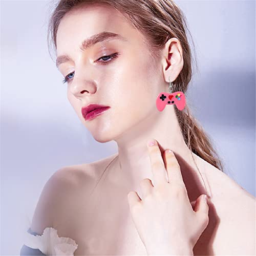 Creative Mini Simulation Gamepad Earrings Simple Personality Cartoon Black And Red Earrings For Women Jewelry Gifts3