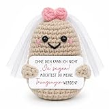 HUKUMA Trauzeugin Geschenk, Handgehäkeltes Positive Potato Geschenkideen, Möchtest du Meine Trauzeugin Sein-, Tra ...