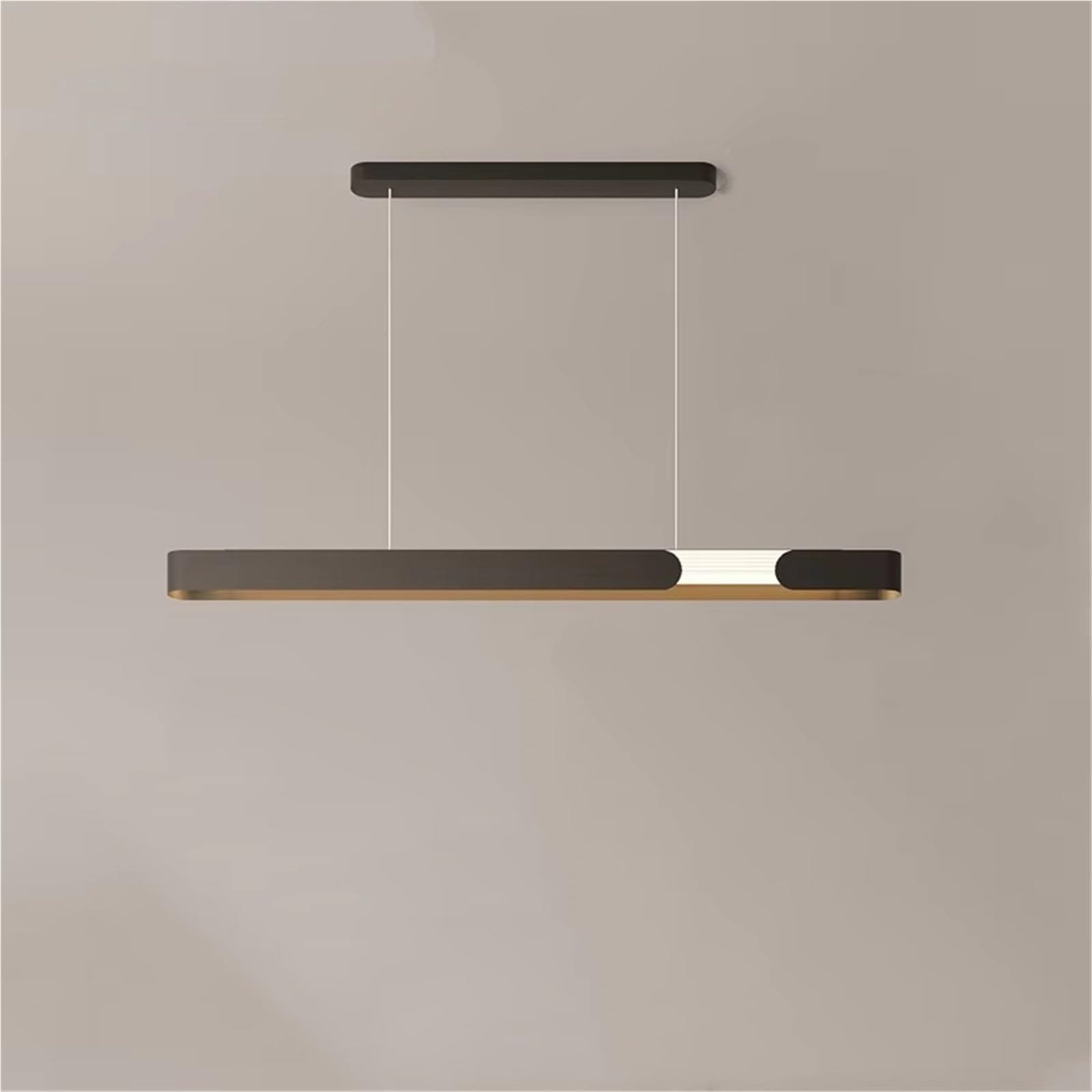 NHPJFDC Nordic Minimalist Black/White LED Strip Restaurant Pendant Lights Home Decor Dining Room Chandelier Hanging Lamp Fixtures,Elegance