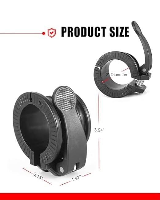 Olympic Barbell Clamps 2 inch Adjustable Barbell Clips Quick Release Pair of Locking Weight Clips for Bars