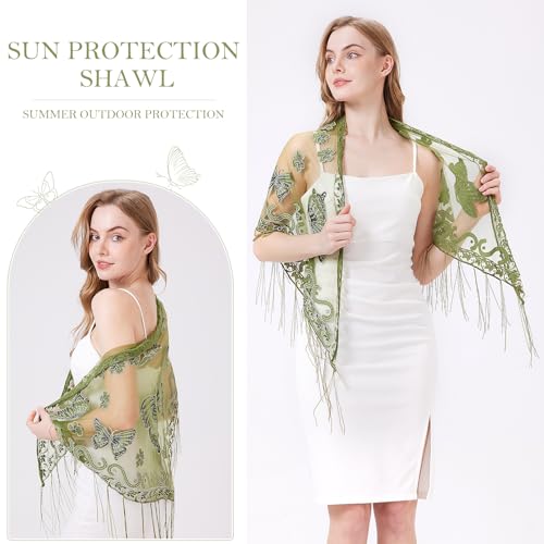 Summer Lace Shawl Wraps For Women Evening Dresses Black Pashmina Chiffon Scarf2