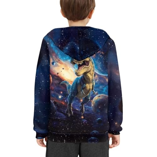 Image of WELLFLYHOM Boys Hooded Sweatshirts Hoodie Pullover Cool Graphic Crewneck Blouses Size 6-16