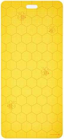 MERRITHEW Kids Yoga and Exercise Mat, Bee Happy (Yellow) 0.15 inch / 4 mm