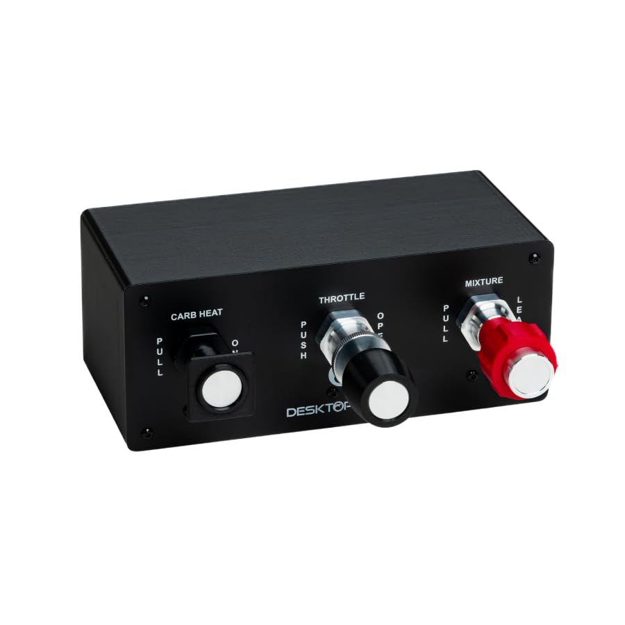 Desktop Pilot - Cessna 172 Carb Heat Throttle Quadrant – Upgraded V2 for Flight Simulators