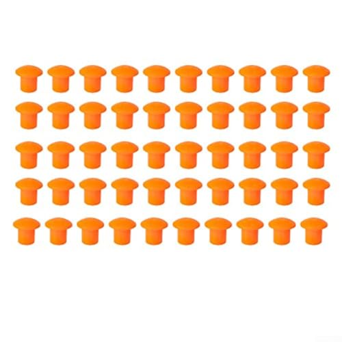 Embout champignon orange pour barres d'acier de 10 à 25 mm - Lot de 50