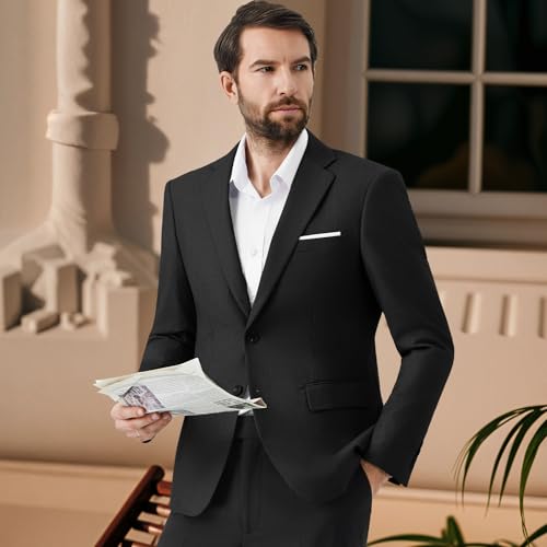 Mens Blazer Smart Casual Slim Fit Formal Business Suit Jackets Two Buttons Wedding Jackets Lightweight - Image 5