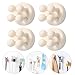 iBetterLife Self-adhesive Silicone Hook Holders - 6Pcs Mounted to Wall for Clipping Hanging Toothbrush Razor Towel Key Plug Cable, Utility Holders for Kitchen Bathroom Home Office Dorm Room Essentials