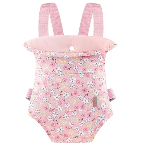 GAGAKU Baby Doll Carrier for Little Girls Reborn Doll Accessories for Toddlers 3+ Years Old Kids Toy Baby Dolls Carrier - Pink - Helleborus