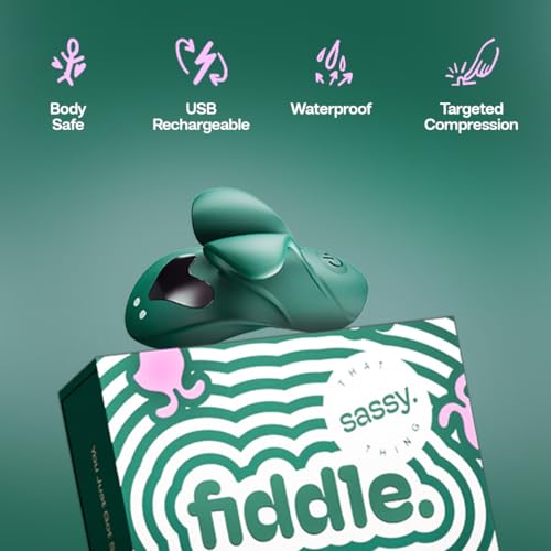 Image of That Sassy Thing Fiddle Full Body Electric Massager For Women | Ergonomic With Finger Grip | Gaga Green | 9 Speeds, Waterproof, Rechargeable with Long Battery life