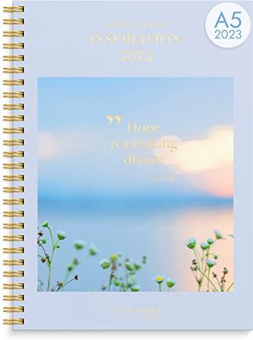 Burde Diary 2023 Life Planner Inspiration | 26 December 2022 - 7 January 2024 | Week to View with Monthly & Yearly Overview | 21x15 cm A5 Format | Get Inspired