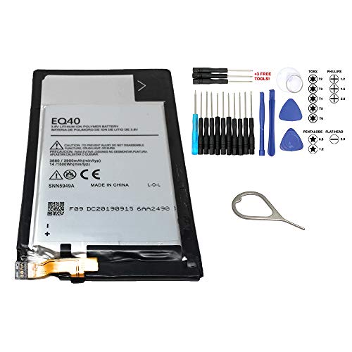 Chaya EQ40 | SNN5949A Replacement Battery with Repair Tools and Sim Card Remover for Motorola Droid Turbo Verizon XT1254 XT1225 3.8V 3680mAh Li-ion in Non Retail Packaging | 2 Year Limited Warranty