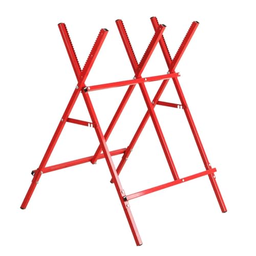 Soporte de corte de troncos plegable portátil para caballetes de sierra, soporte ajustable para troncos y división de leña