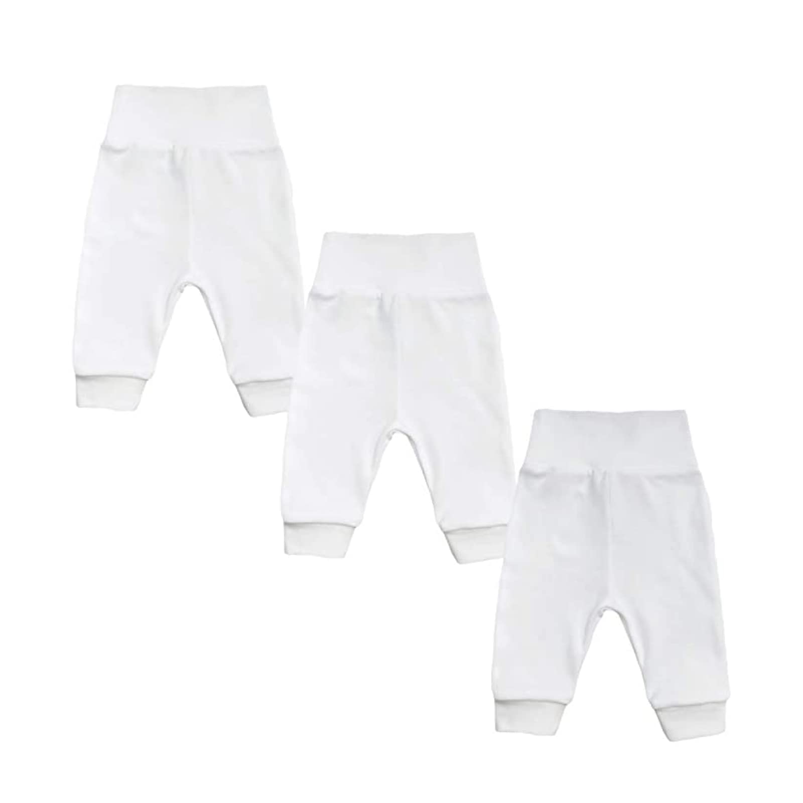 MEA BABY Parent Pantalon bébé Unisexe 100% Coton Bio, Lot de 3, Pantalon Bouffant