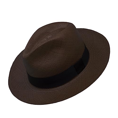 Image of Gamboa Original Panama Hat for Men and Women Fedora Straw Summer Beach Sun Hat Protection UV UPF50+