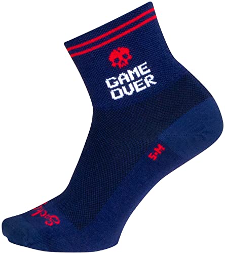 SockGuy Classic 3in GameOver Cycling/Running Socks (GameOver - S/M)4