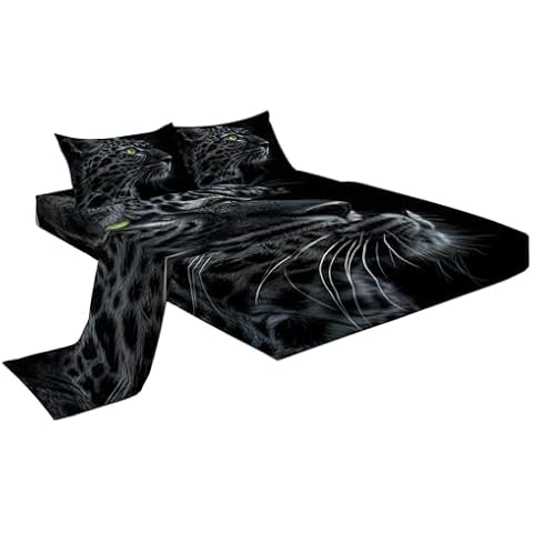 Eojctoy Kids Black Panther Fitted Sheet Set Cover