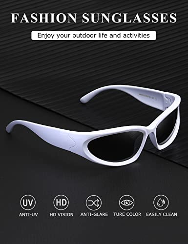 kimorn Y2K Wrap Around Polarized Sunglasses Womens men Swift Oval Fashion Sport Shades Sun Glasses K12733