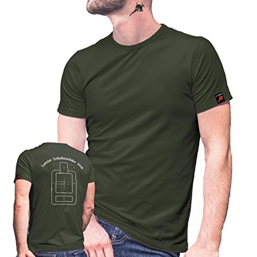 T-shirt Dernier schémas de tir 2018 vert pour homme en taille S