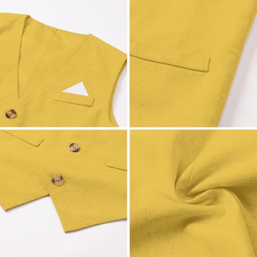 Image of SANGTREE Boys Suit Cotton Linen Formal Set Baby Boy Dress Clothes Gentleman Wedding Ring Bearer Outfits, 3 Months - 9 Years