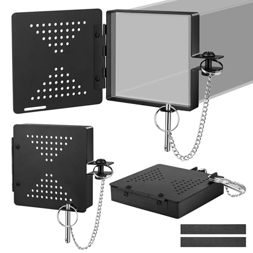 RV Bumper End Cap Fits Standard 4-Inch Square Camper Bumpers, 2 Pack Aluminum Camper Bumper End Caps Heavy Duty No-Insect Vent Holes, Secure Sewer Hose Storage, Square Bumper Caps for RV Camper Cap