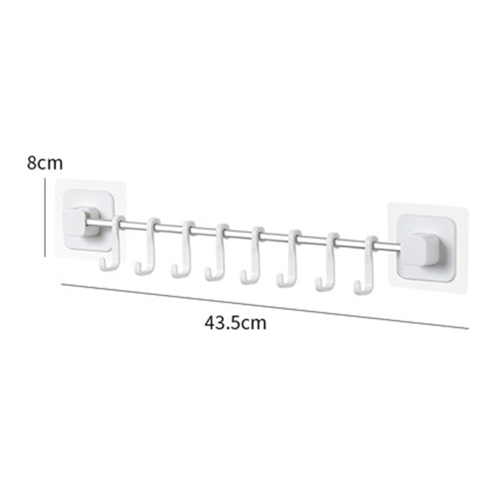 Percha para Utensilios de Cocina Ganchos de cocina, fila de ganchos de pared, estante de almacenamiento de cuchara y espátula montado en la pared