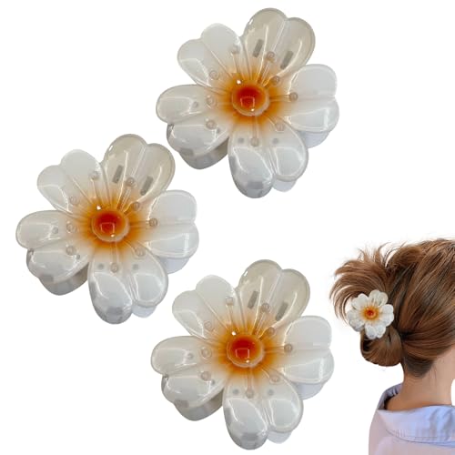 TQEBWUS Pinza para el pelo con forma de 3 piezas de sujeción fuerte antideslizante para peinados – Horquillas para el pelo con forma de hawaiano | para viajes, vacaciones, verano playa