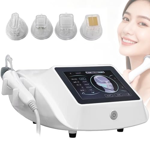 UIBAO Fractional RF Mikronadel-Gerät zur Förderung Kollagenproduktion Für straffere Haut Reduzierte Faltentiefe und EIN spürbar verjüngtes sowie revitalisiertes Hautgefühl mit 4 Köpfen & 2 Griffen