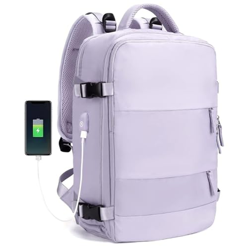 Mochila de Viagem Bagagem de Mão 10kg P/Cabine Abaixo do Assento do Avião/Compartimento Superior USB Compartimento p/Notebook Laptop Bolso isolado P/Calçados Sapato Chinelo Tênis Objetos Molhados