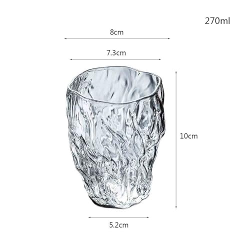 Vasos de vidrio para desayunos elegantes y cenas con cristalería de relieve 3