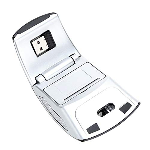Mouse óptico sem fio de 2,4 GHz da Almencla, mouse sem fio de arco dobrável com receptor USB para la