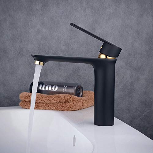 Robinet de lavabo bicolore avec mécanisme céramique antirouille