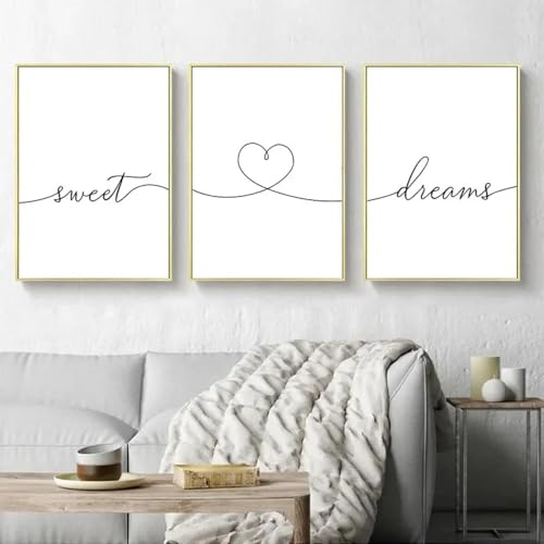 Affiche minimaliste en noir et blanc 60x90 cm poster mural avec citations texte sur toile