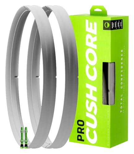 CushCore Pro Set - Includes (2) Tire Inserts, (2) Presta Valves & Rim Stickers, Easy at-Home Installation, Bicycle Tire Inserts, Helps Improve Ride Quality, Fits a 2.1