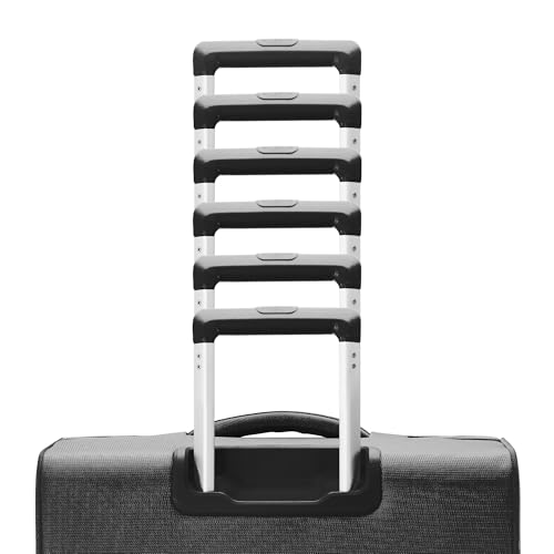 Image of Samsonite UpLIFT Lightweight Large Checked Softside 3-Piece Luggage Set with Spinner Wheels - Expandable - Airline-Approved, Polyester Soft Suitcase for Ultra Light Travel - Black