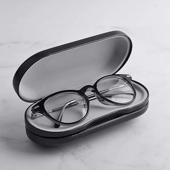 UD podwójne etui na okulary 2 w 1, twarda obudowa dla kobiet i mężczyzn, podwójny uchwyt na okulary, ochrona dwóch okularów, czarne, rozmiar M